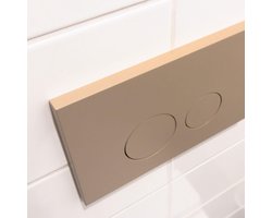 FugaFlow Bedieningsplaat - bedieningspaneel voor Geberit UP320 inbouwreservoir - dualflush - ronde knoppen - kunststof taupe -