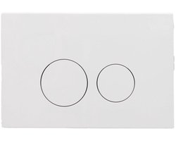 FugaFlow Bedieningsplaat - bedieningspaneel voor Geberit UP320 inbouwreservoir - dualflush - ronde knoppen - kunststof wit glans