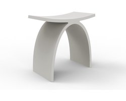 Fugaflow Caria Badkamerkrukje - 42.5x23x42cm - solid surface - mat wit -