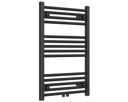 FugaFlow Eccelente Acces badkamer radiator 60x80cm recht middenaansluiting 362watt mat zwart