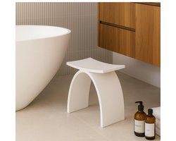 FugaFlow Eccelente Acces Badkamerkrukje - 43x23.5x43cm - solid surface - mat wit