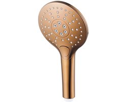 FugaFlow Eccelente Acces Handdouche - ø12cm - rond - 3 standen - Geborsteld koper PVD (Koper)