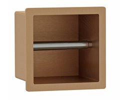 FugaFlow Eccelente Acces Toiletrolhouder - inbouw- 17.3x17.3x8.7cm - Geborsteld Koper -