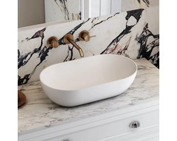 FugaFlow Eccelente Anta Waskom - 56x32x15.5cm - solid surface - mat wit