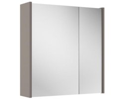 FugaFlow Eccelente Arredo spiegel badkamer spiegelkast - 60x63x16cm - inclusief zijpanelen - taupe