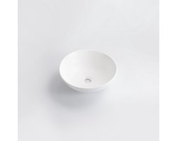 FugaFlow Eccelente Pietra Waskom - 40x40x15cm - rond - keramiek - mat wit