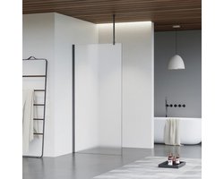 FugaFlow Eccelente Vetro inloopdouche badkamer - 180x200cm - mat glas - plafondarm - gunmetal