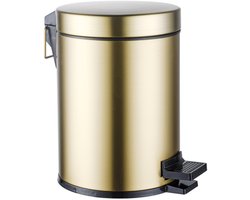 FugaFlow Efficiente Acces pedaalemmer - 5 liter - rond - geborsteld messing (goud) -