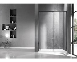 FugaFlow Efficiente Vetro Schuifdeur - 150x200cm - softclose - links/rechts - zwart mat