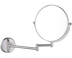 Fugaflow make-up spiegel - 20cm - rond - PVD - geborsteld RVS -