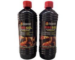 Fulgurant Fire Gel - FIREGEL Fulgurant - FireGel - Aanmaakgel voor barbecues, open haarden, inbouwhaarden, hout- en kolenkachels - 2 x850ml
