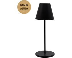 Fullambience Draadloze Tafellamp incl. Draadloze telefoonoplader - Dimbare Tafel Lamp - Wireless Charger - 2x 7200 mAh Accu - Opladen via Oplaadstation - Zwart - Exclusief