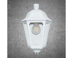 Fumagalli Daria - Tuinverlichting - Wandlamp - Wit - Helder Glas - LED Lamp