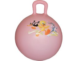 Fun Ball Looney Tunes 45 cm roze Hopper 100 kg belastbaar - Speelgoed Skippybal - Skippy Dieren - Skippybal Haas - Kinderspeelgoed – Speelgoed 36 maanden - Inclusief Pomp - Tot 100 kg Gewicht - Skippy bal - Cadeau kind