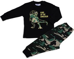 Fun2Wear - Pyjama Dino - Zwart - Maat 164 -