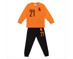 Fun2Wear - Pyjama Teen Elftal | Oranje meisjes jongens - Katoen - Maat 158/164