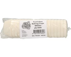 FunCakes Baking Cups - Wit - 500 Stuks - Cupcake Vormpjes Papier