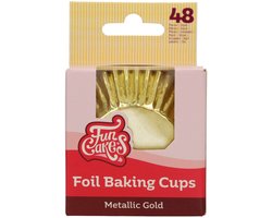 FunCakes Folie Baking Cups - Metallic Goud - pk/48 - Cupcake Vormpjes Papier