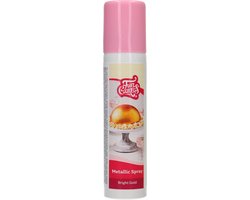 FunCakes Metallic Spray - Stralend Goud - 100ml - Eetbare Kleurstof - Taartdecoratie