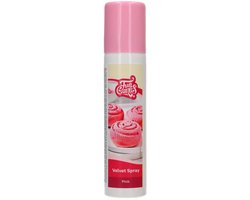 FunCakes Velvet Spray - Roze - 100ml - Voedingskleurstof - Taartdecoratie