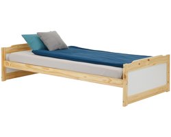 Functioneel eenpersoonsbed Kinderbed Fritz grenen deels massief naturel gelakt 90 x 200 cm