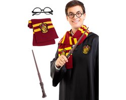 FUNIDELIA Kit accessoires van Harry Potter voor mannen - Bruin