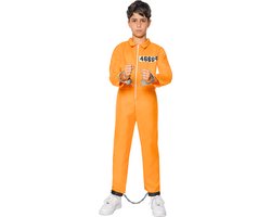 FUNIDELIA Oranje Gevangene Kostuum - Oranje Overall voor Jongens - 135 - 152 cm