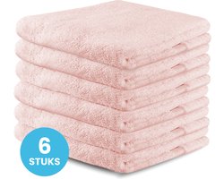 Funnies Handdoeken 6 Stuks Blush - Set van 6 Luxe Badhanddoeken - 70 x 140 cm - Hoogwaardig 100% Katoen - 500 gram/m² Dikke, Zachte en Sneldrogende Handdoek - Ideaal voor Badkamer, Sport, Sauna, Zwembad en Vakantie