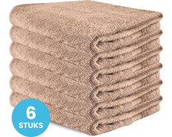 Funnies Handdoeken 6 Stuks Cream - Set van 6 Luxe Badhanddoeken - 70 x 140 cm - Hoogwaardig 100% Katoen - 500 gram/m² Dikke, Zachte en Sneldrogende Handdoek - Ideaal voor Badkamer, Sport, Sauna, Zwembad en Vakantie