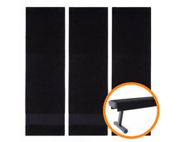 Funnies Sporthanddoeken 3 Stuks Zwart 30x140 cm - Set van 3 Zachte Fitness Handdoeken - Sportdoeken - Zweetdoekjes - Gemaakt van 100% Katoen - 500 gram/m² - Absorberend, Sneldrogend en Duurzaam - Ideaal voor Sport, Fitness en Workout