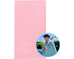 Funnies Strandlaken XXL Roze Extra groot - 100x200 cm - Hoogwaardig Katoenen OEKO-TEX Strand Handdoek - 500 gram/m2 Luxe Dikte - Extra zacht - Sneldrogend Badhanddoek - Ideaal voor Strand, Sauna, Zwembad, Vakantie en Sport - Badlaken