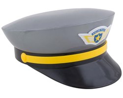 Funny Fashion Pilotenpet - kunststof - voor volwassenen - verkleed pet piloot