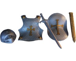 Funny Fashion Ridder accessoires - Zwaard en schild - 4-delig