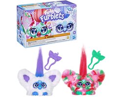 Furby Furblets Pep-Mint en Sno-Flay, Feestdagen-duopack elektronische mini-knuffeldieren voor jongens en meisjes van 6+
