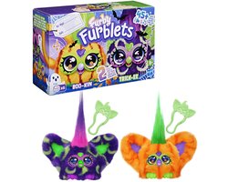 Furby Furblets Trick-Ee en Boo-Kin, herfsteditie, duopack elektronische miniknuffeldieren voor meisjes en jongens van 6+
