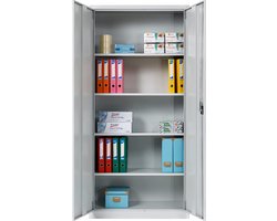 Furni 24 Archiefkast 80 x 180 cm grijs