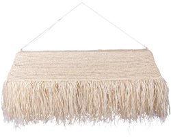 Furni-Handgemaakte Hanglamp van Sisal en Rafia – Langit 410 - Natuurlijke Boho Plafonnière -XXL 120x30x25 cm