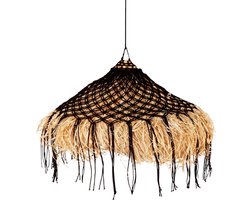 Furni-SISAL – Handgemaakte Raffia Hanglamp Ø50 cm - Boho Natuurlijke Verlichting