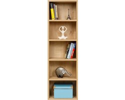 Furni24 boekenkast met 5 vakken, saffier eiken decor, 40x24x132 cm