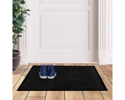 Furni24 Deurmat – Eenvoudig te reinigen, weerbestendige vuilvanger met antislip onderkant – Voor binnen en buiten, absorberend, sneldrogend, wasbaar – Antraciet, 60 x 90 cm