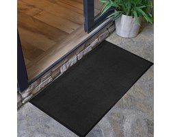 Furni24 Deurmat – Eenvoudig te reinigen, weerbestendige vuilvanger met antislip onderkant – Voor binnen en buiten, absorberend, sneldrogend, wasbaar – Antraciet, 80 x 120 cm
