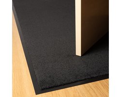 Furni24 Deurmat – Eenvoudig te reinigen, weerbestendige vuilvanger met antislip onderkant – Voor binnen en buiten, absorberend, sneldrogend, wasbaar – Antraciet, 90 x 150 cm