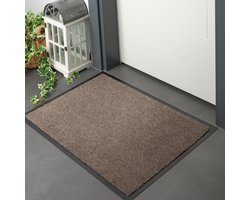Furni24 Deurmat – Eenvoudig te reinigen, weerbestendige vuilvanger met antislip onderkant – Voor binnen en buiten, absorberend, sneldrogend, wasbaar – Beige, 120 x 180 cm