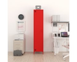Furni24 Metalen Meubelen - Garderobekast 1 Deur - 41,5 x 40 x 189,5 cm rood