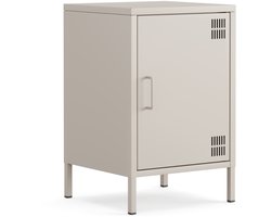 Furni24 Metalen Meubelen, Ladekast / Nachtkastje - 41,5 x 40 x 64,5 cm, beige