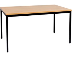 Furni24 Multifunctionele tafel 140x70 cm beuken decor/zwart