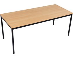 Furni24 Multifunctionele tafel 200x80 cm beuken decor/zwart