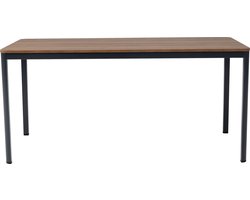 Furni24 Nova bureau, 160x80x75 cm, walnoot decor/antraciet