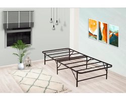 Furni24 Opklapbedframe, 90x200 cm zwart