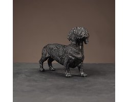 Furni24 Woonaccessoires, Hondensculptuur, Zwart